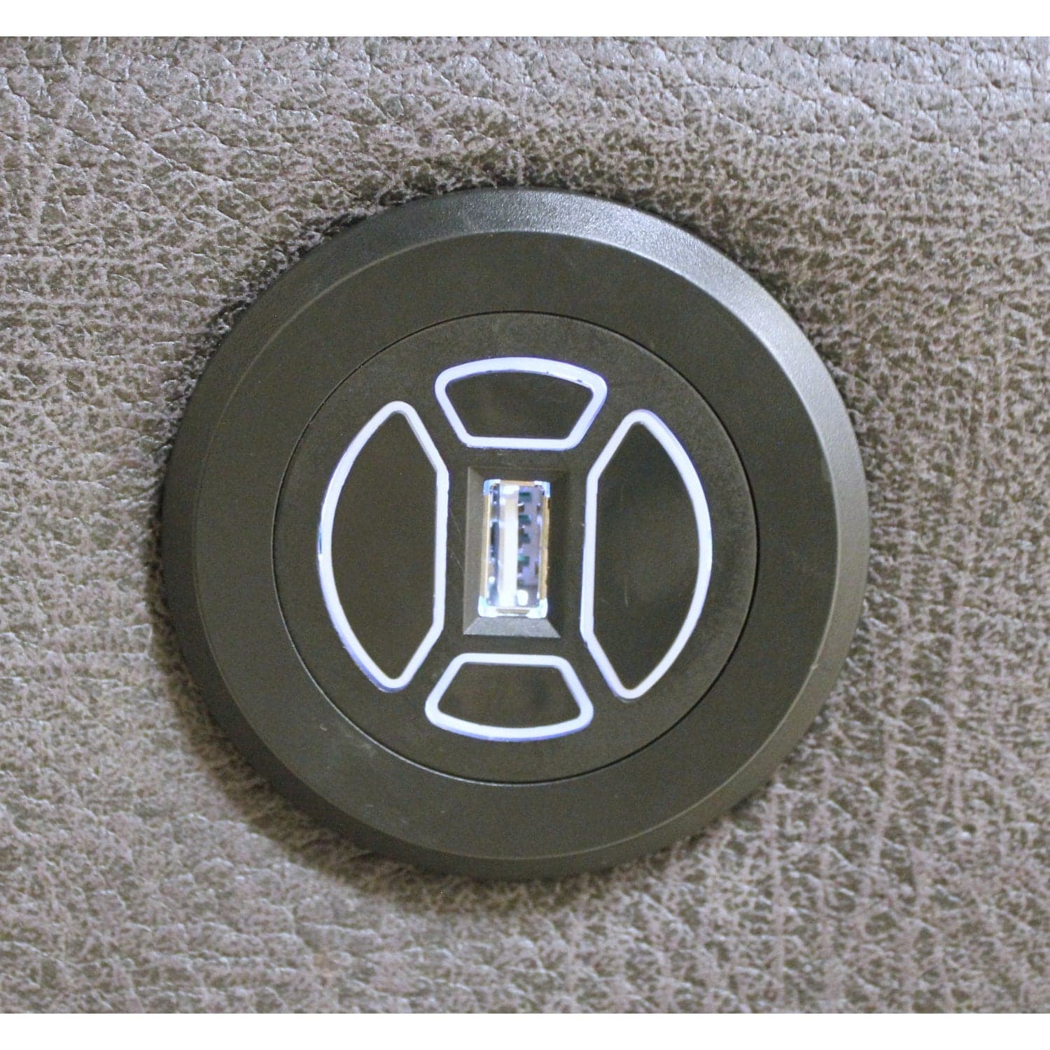 Voilino Dark Gray Power Recliner w/Adj. Headrest - Dark Gray - Thumbnail 6