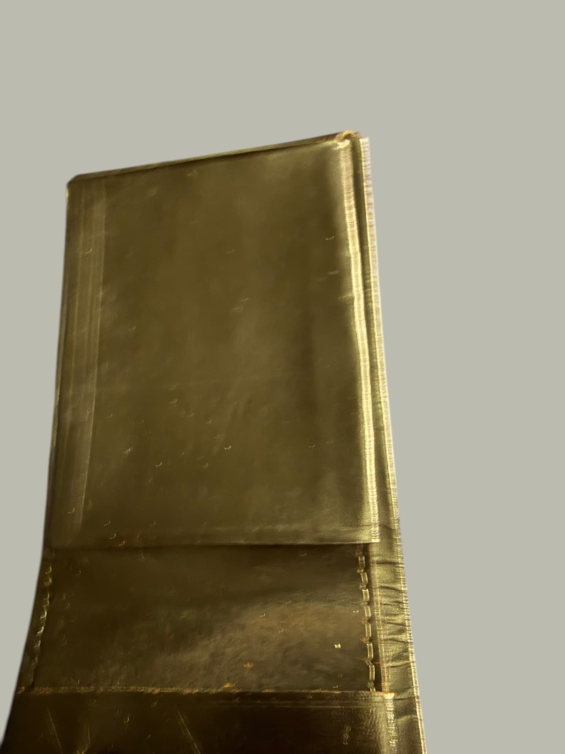 Vintage Crest Craft Black Leather Bifold Wallet Card Case Set Gold Stamp - Thumbnail 6