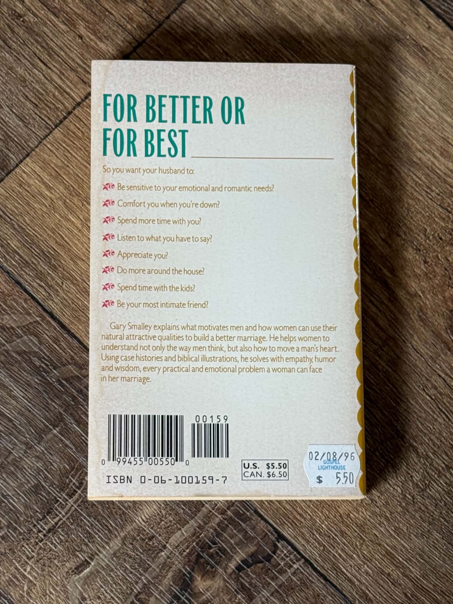 For Better Or For Best: Understand Your Man by Gary Smalley - Thumbnail 2