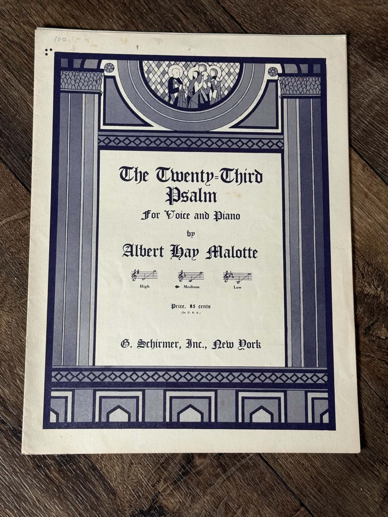 The Twenty-Third Psalm for Voice and Piano by Albert Hay Malotte - Image 1