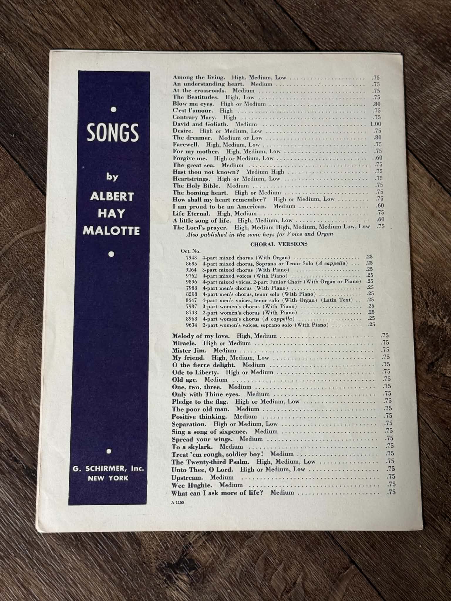 The Twenty-Third Psalm for Voice and Piano by Albert Hay Malotte - Thumbnail 3