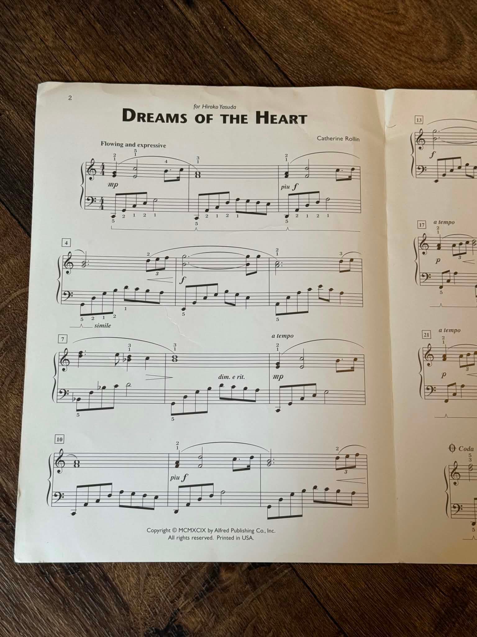 Dreams of the Heart Sheet Music by Catherine Rollin - Thumbnail 2