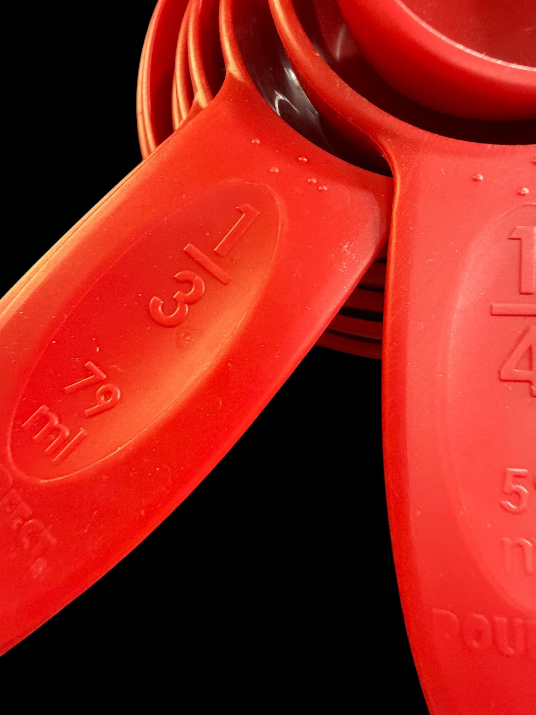 Pourfect Red Measuring Cup Set 7pc Nested 1/8 Cup to 2 Cup 30ml-473ml Baking - Thumbnail 5