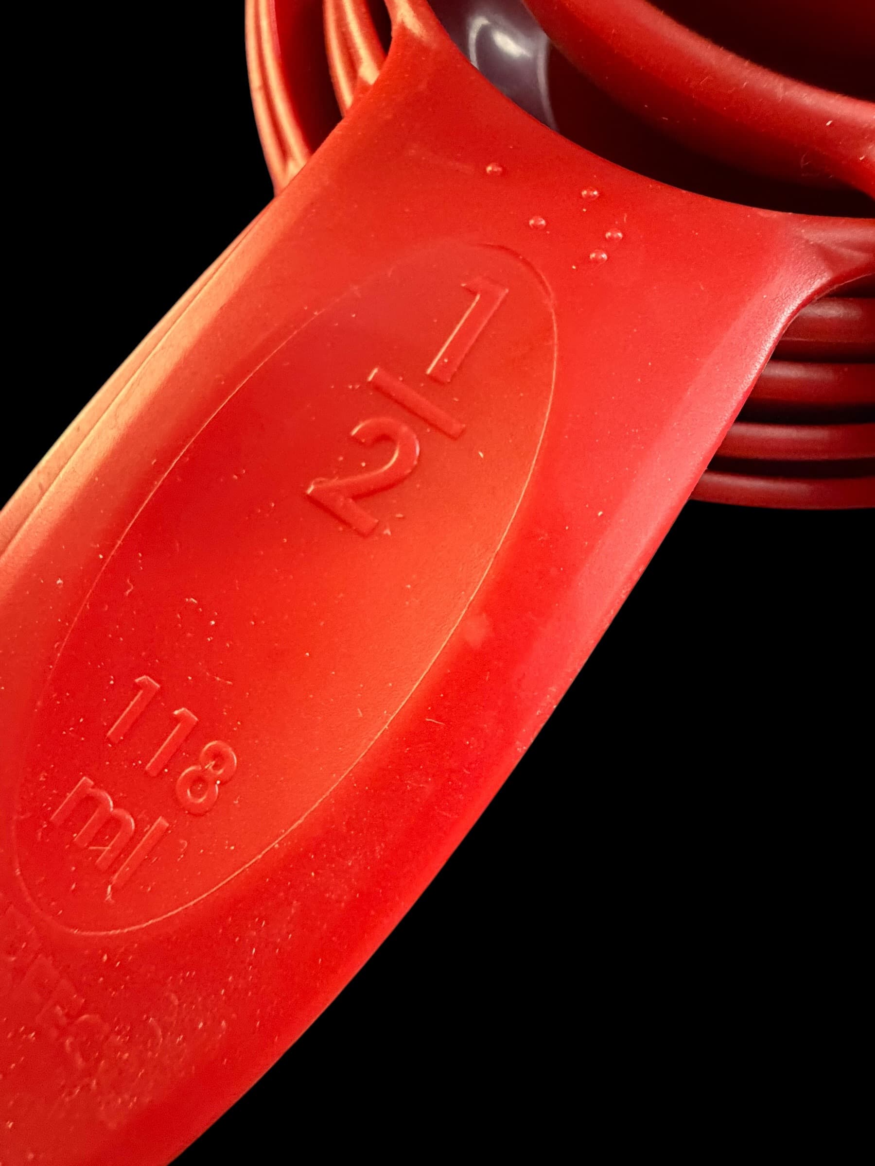 Pourfect Red Measuring Cup Set 7pc Nested 1/8 Cup to 2 Cup 30ml-473ml Baking - Thumbnail 6