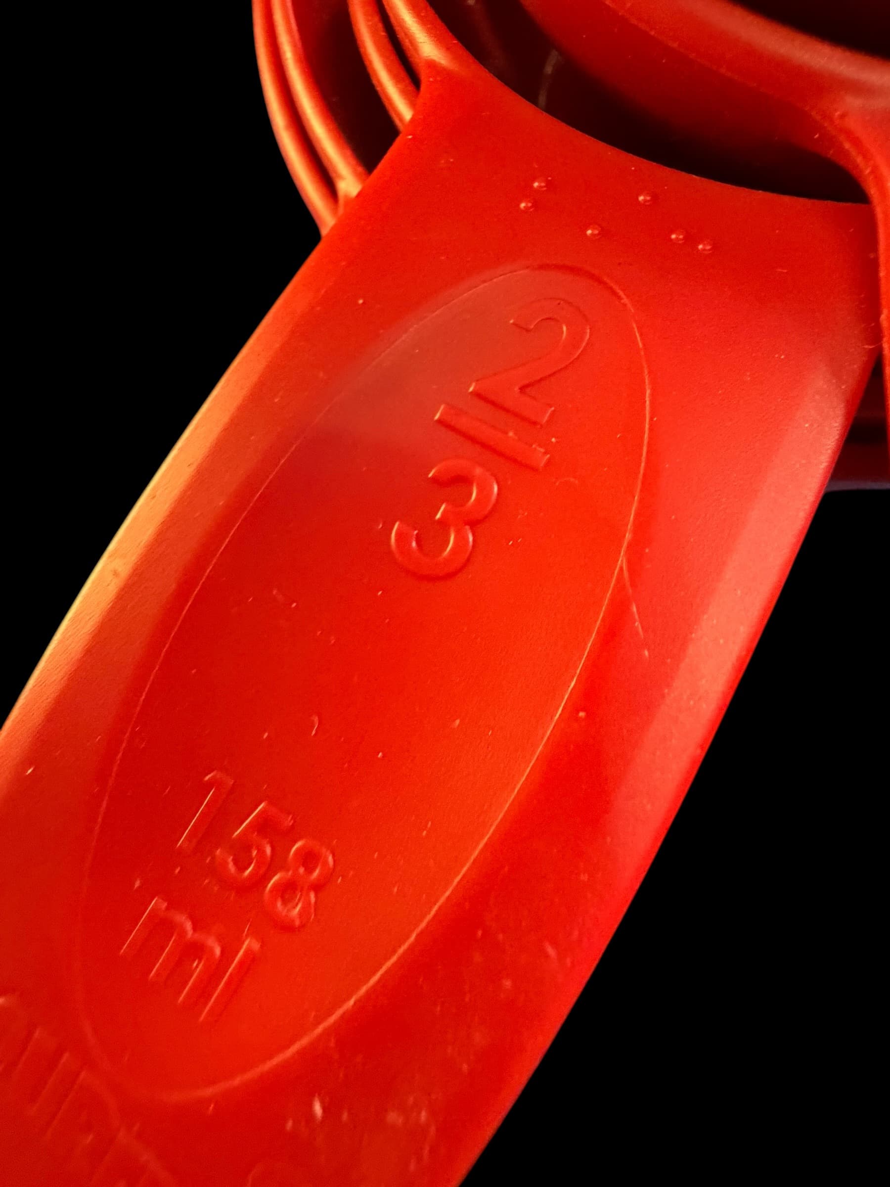 Pourfect Red Measuring Cup Set 7pc Nested 1/8 Cup to 2 Cup 30ml-473ml Baking - Thumbnail 7