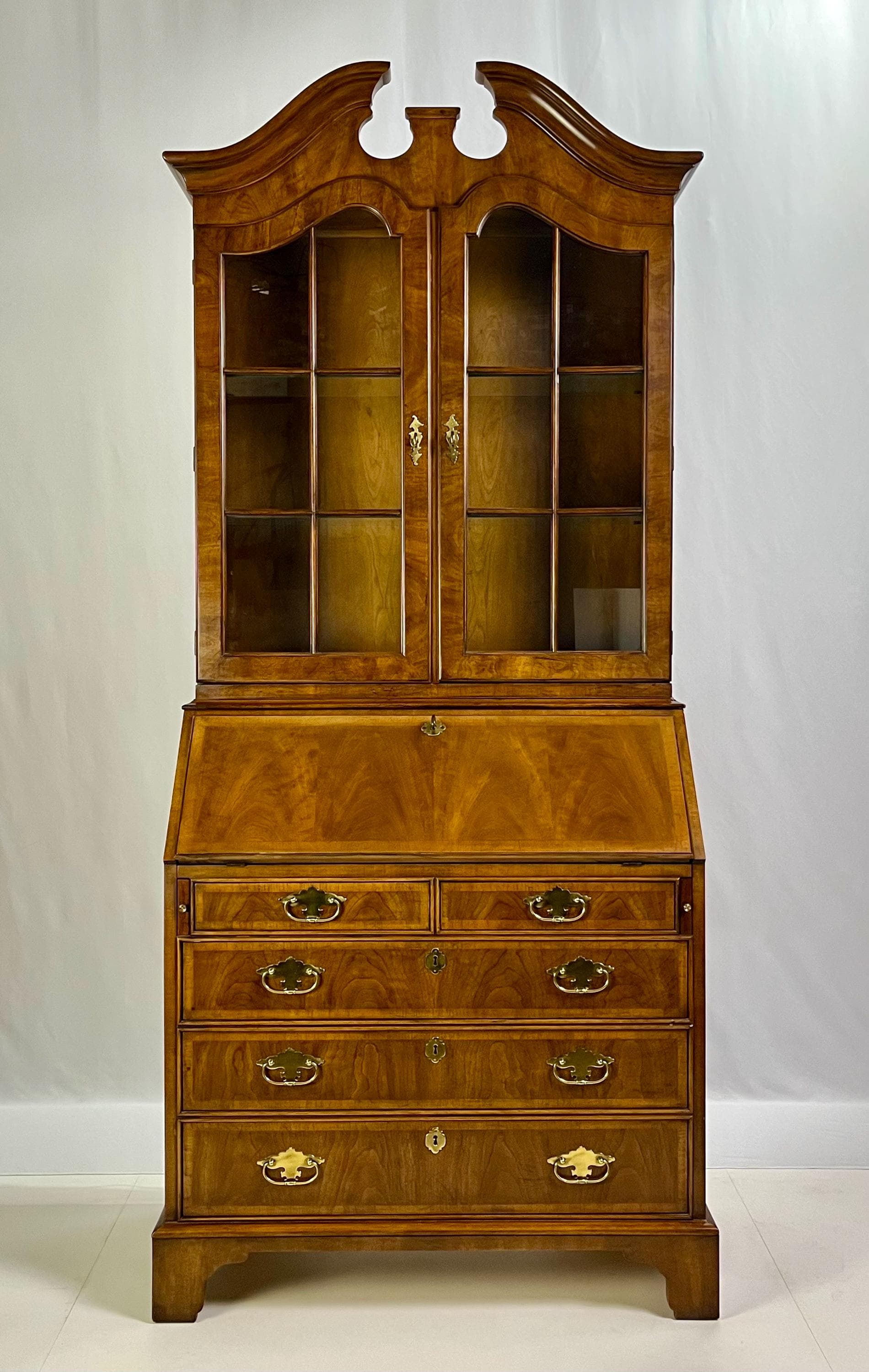 Vintage White Fine Furniture Chippendale Style Secretary Desk