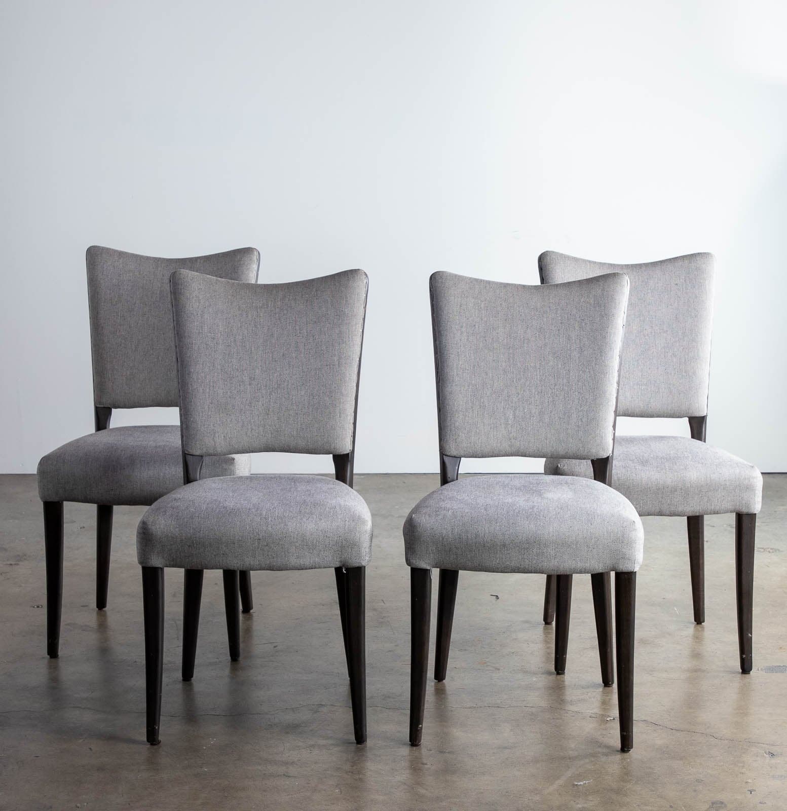 Four Hands Pinstripe Upholstered Dining Chairs - Image 1