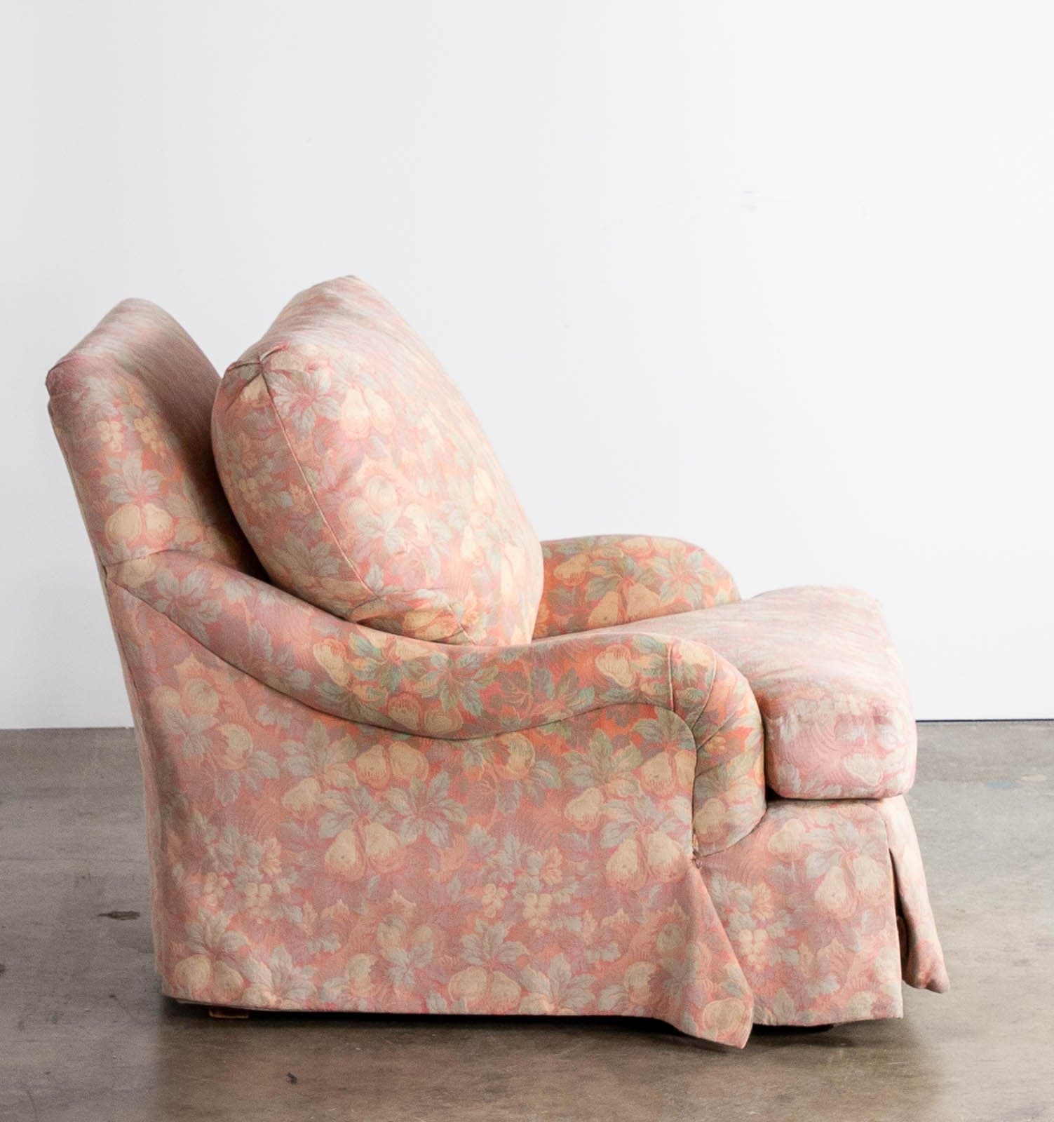 Floral Brocade Club Chair and Ottoman, by Belmar Co. of San Francisco - Thumbnail 4