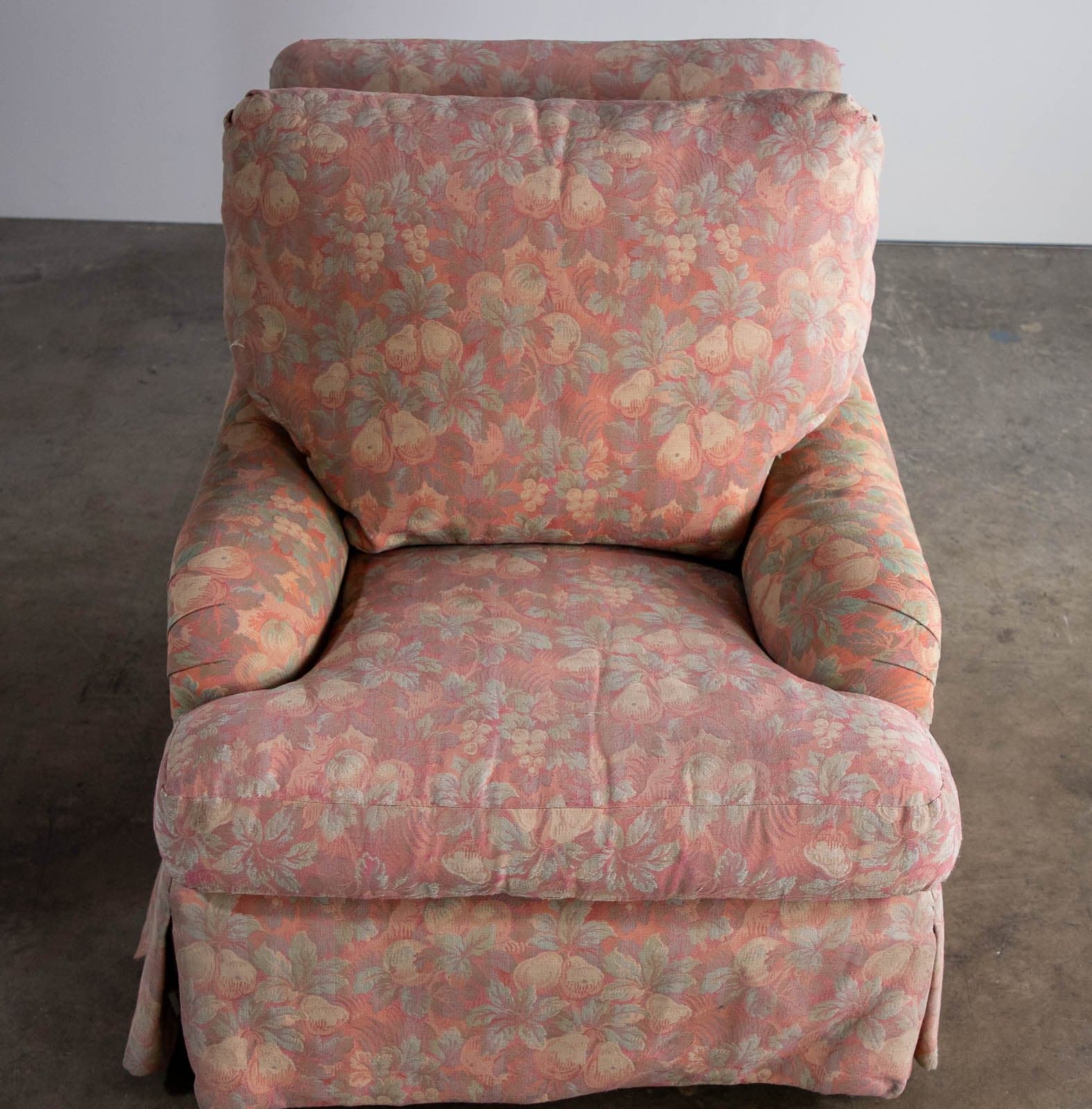 Floral Brocade Club Chair and Ottoman, by Belmar Co. of San Francisco - Thumbnail 6