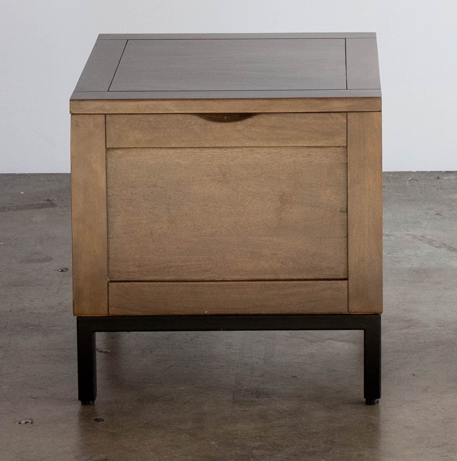 Crate and Barrel Tucker Side Table with Storage - Image 1