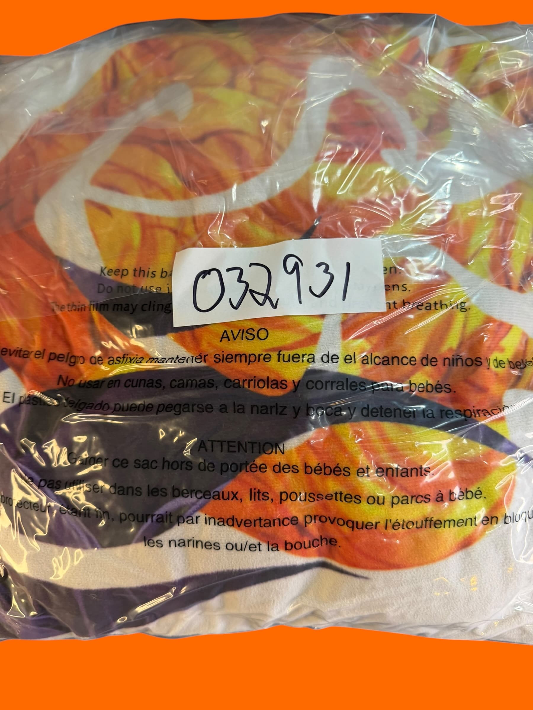 Boho Abstract Art Throw Pillow Orange Purple Swirl Graphic Print Accent Decor - Thumbnail 3