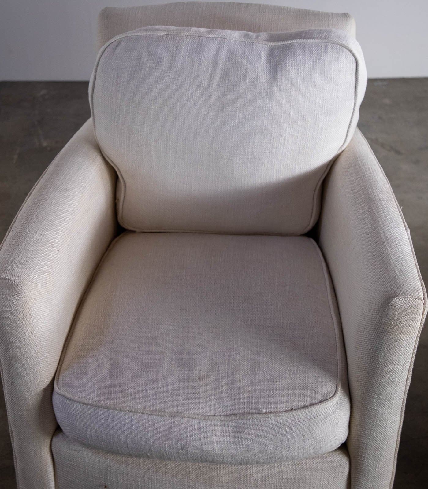 Crate & Barrel Upholstered Swivel Chairs (Set of 2) - Thumbnail 6