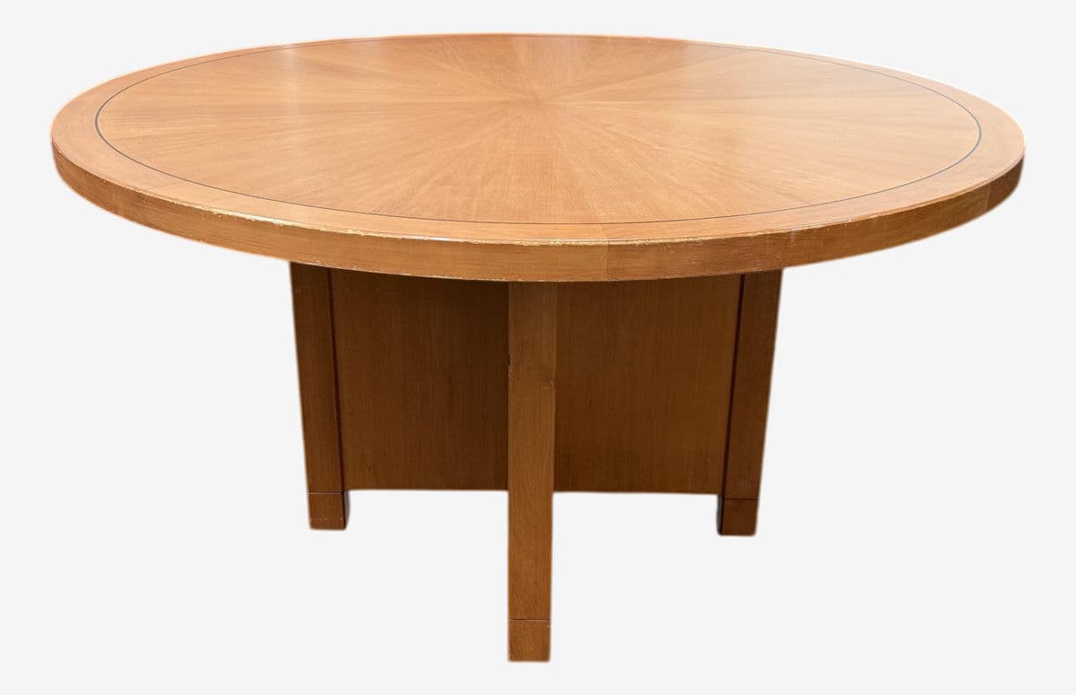 Natural Cherry Wood Finish With Marquetry Conference Table - Image 1
