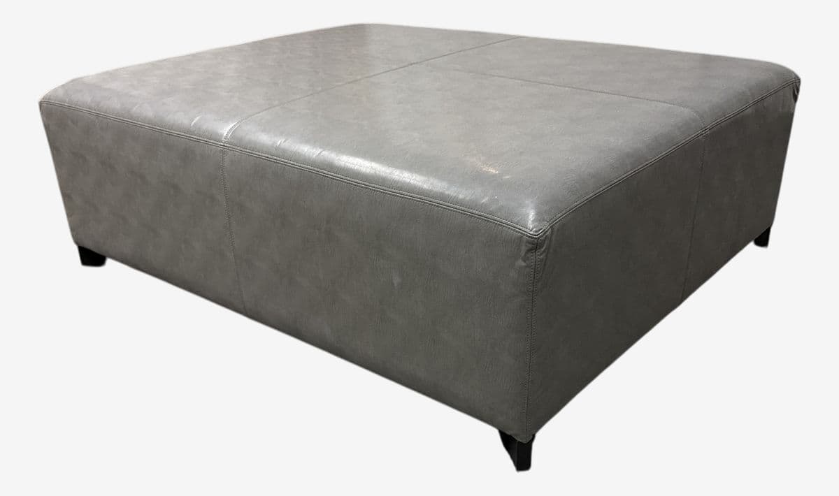 Custom Design Embossed Faux Leather Pattern Ottoman - Image 1