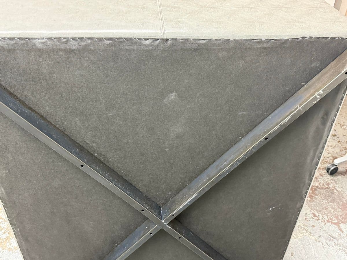 Custom Design Embossed Faux Leather Pattern Ottoman - Thumbnail 13