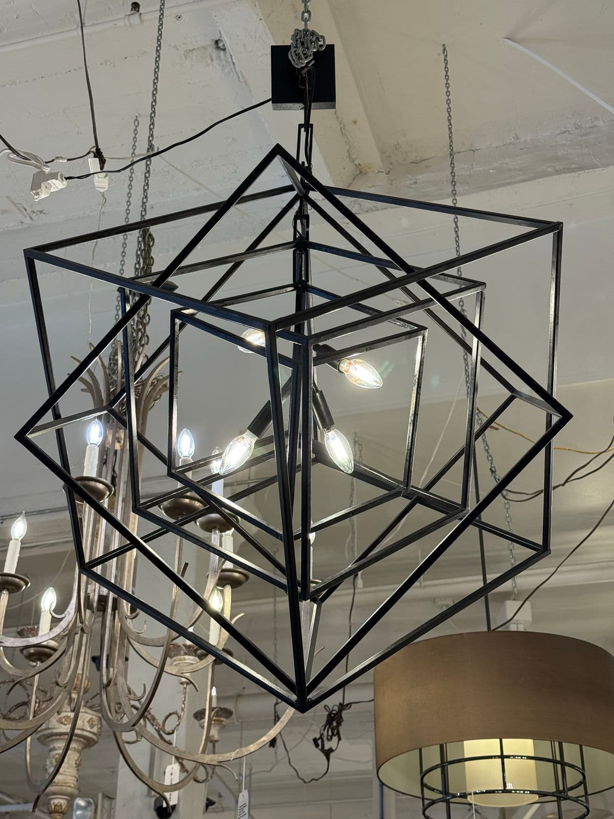 Kelly Wearstler for Visual Comfort Large Cubist Chandelier - Thumbnail 9