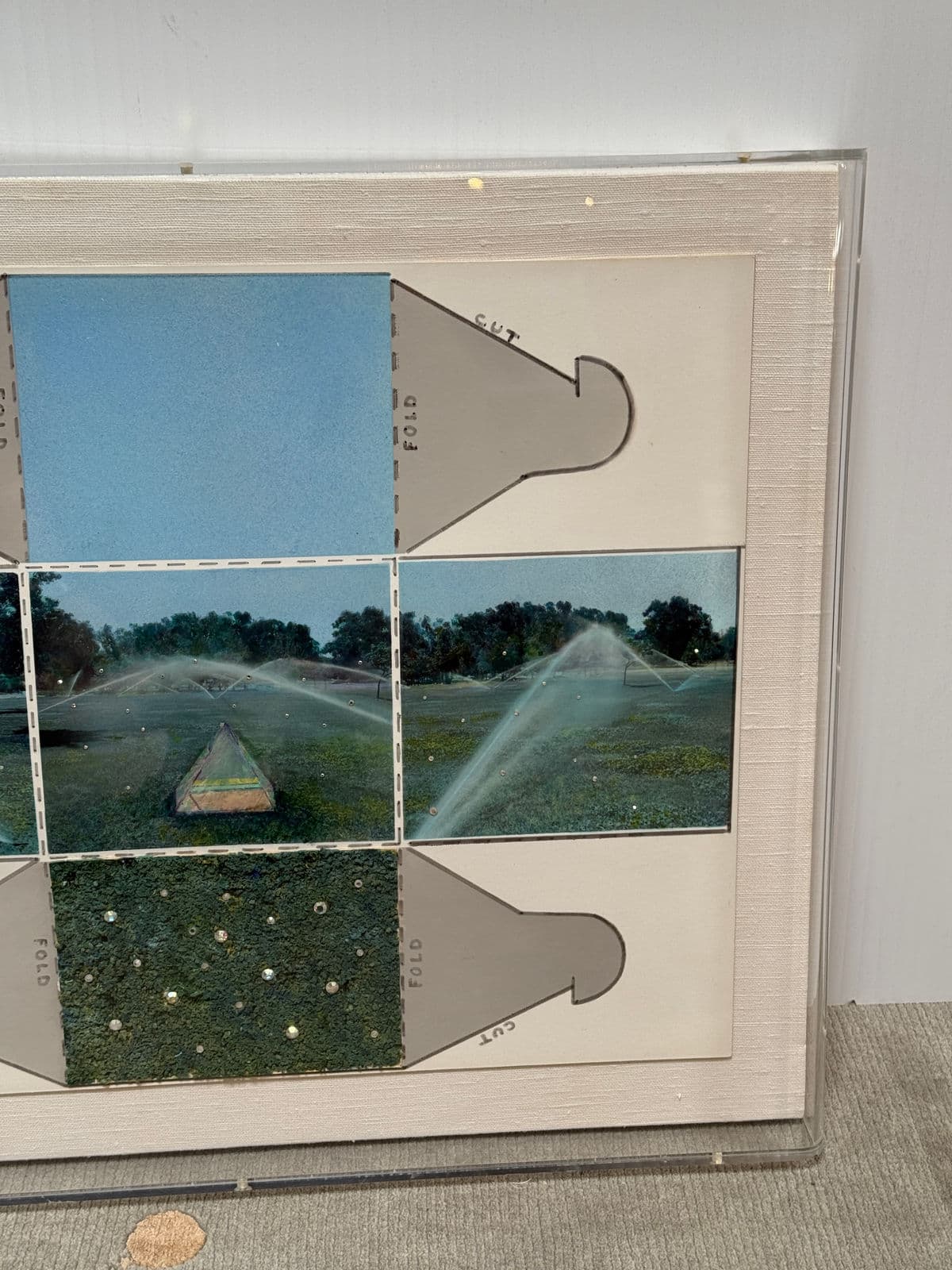 Sharon Boysel Cubed Pattern Template of Golf Course, Original Mixed Media Artwork - Thumbnail 8