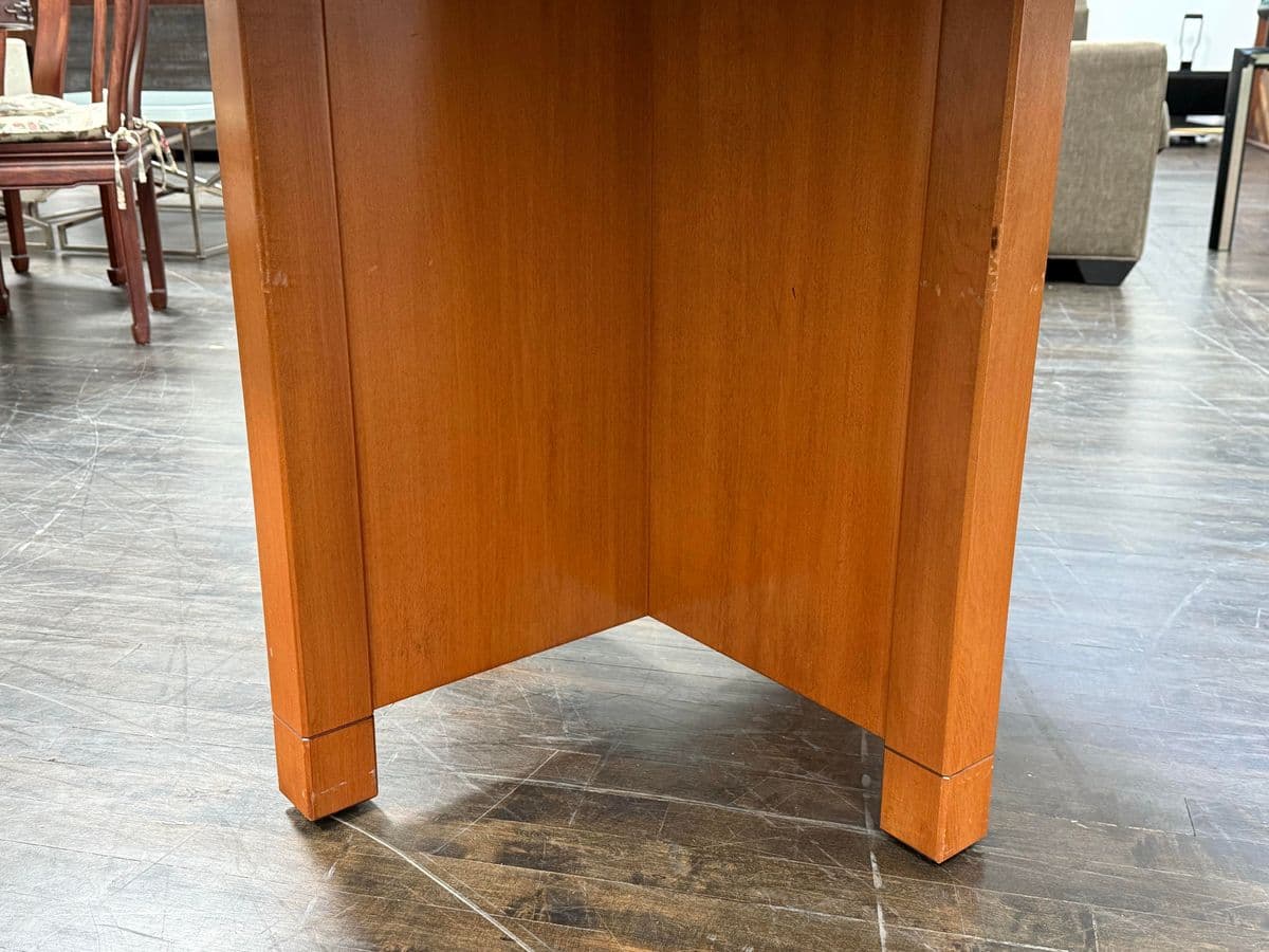 Natural Cherry Wood Finish With Marquetry Conference Table - Thumbnail 9