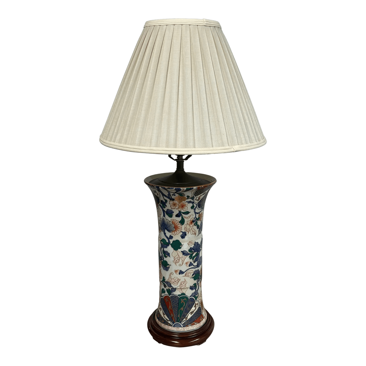 Chinese Porcelain Trumpet Vase Lamp - Thumbnail 2