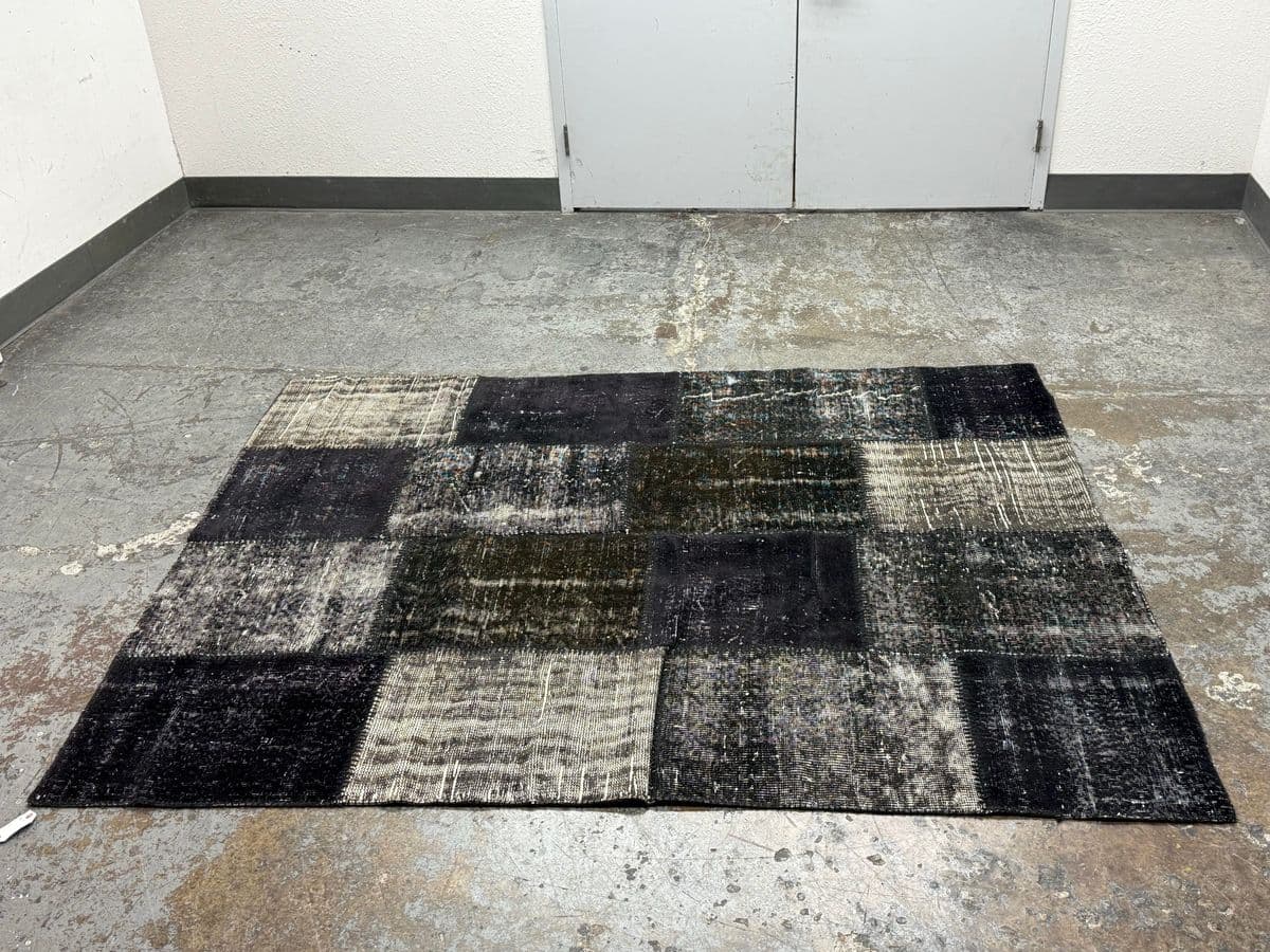 6ft X 7ft 9in Turkish Patch Work Hand Woven Area Rug - Thumbnail 3