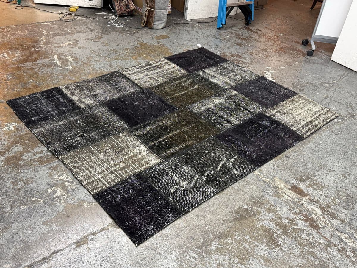 6ft X 7ft 9in Turkish Patch Work Hand Woven Area Rug - Thumbnail 4