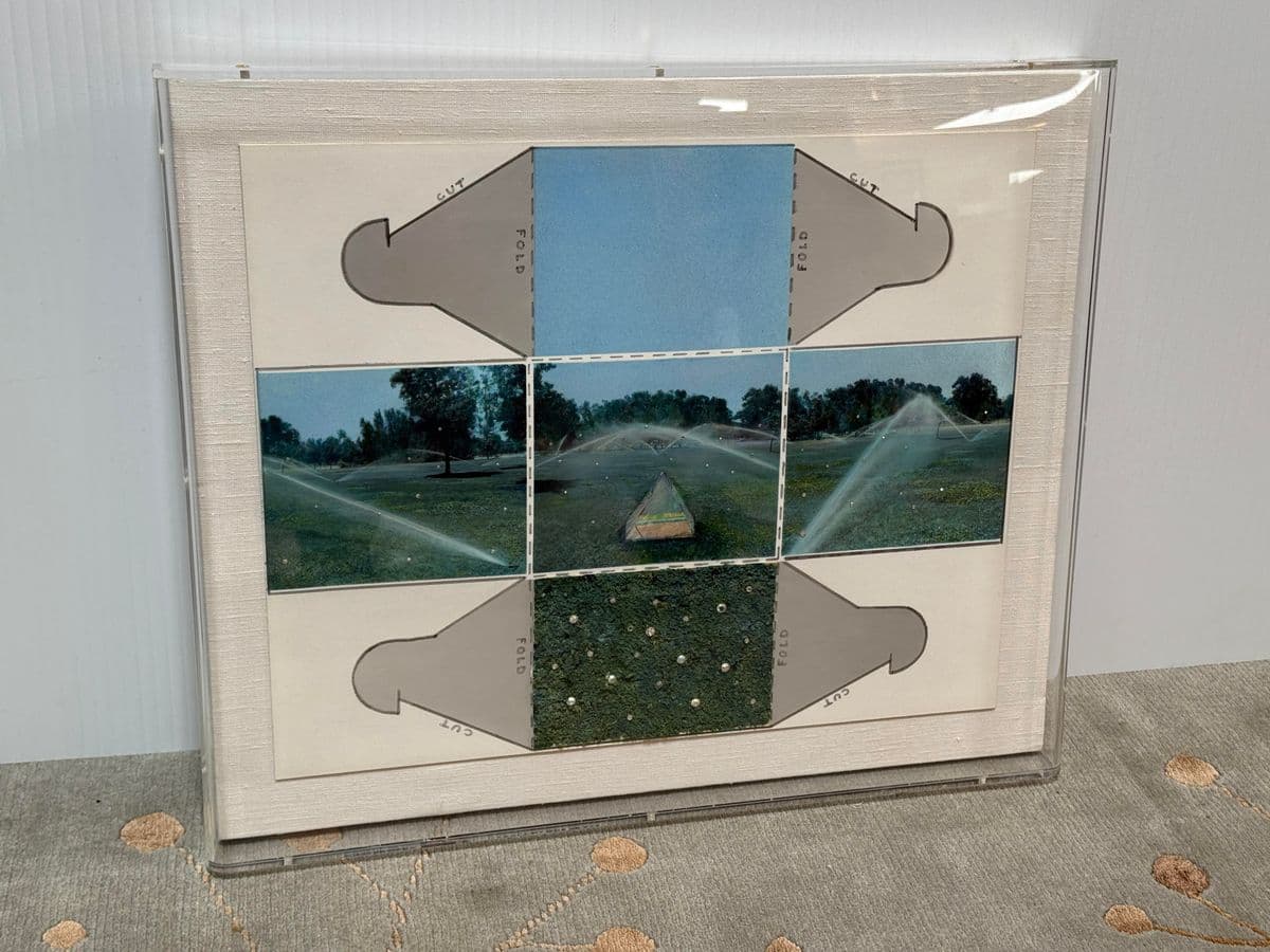 Sharon Boysel Cubed Pattern Template of Golf Course, Original Mixed Media Artwork - Thumbnail 5