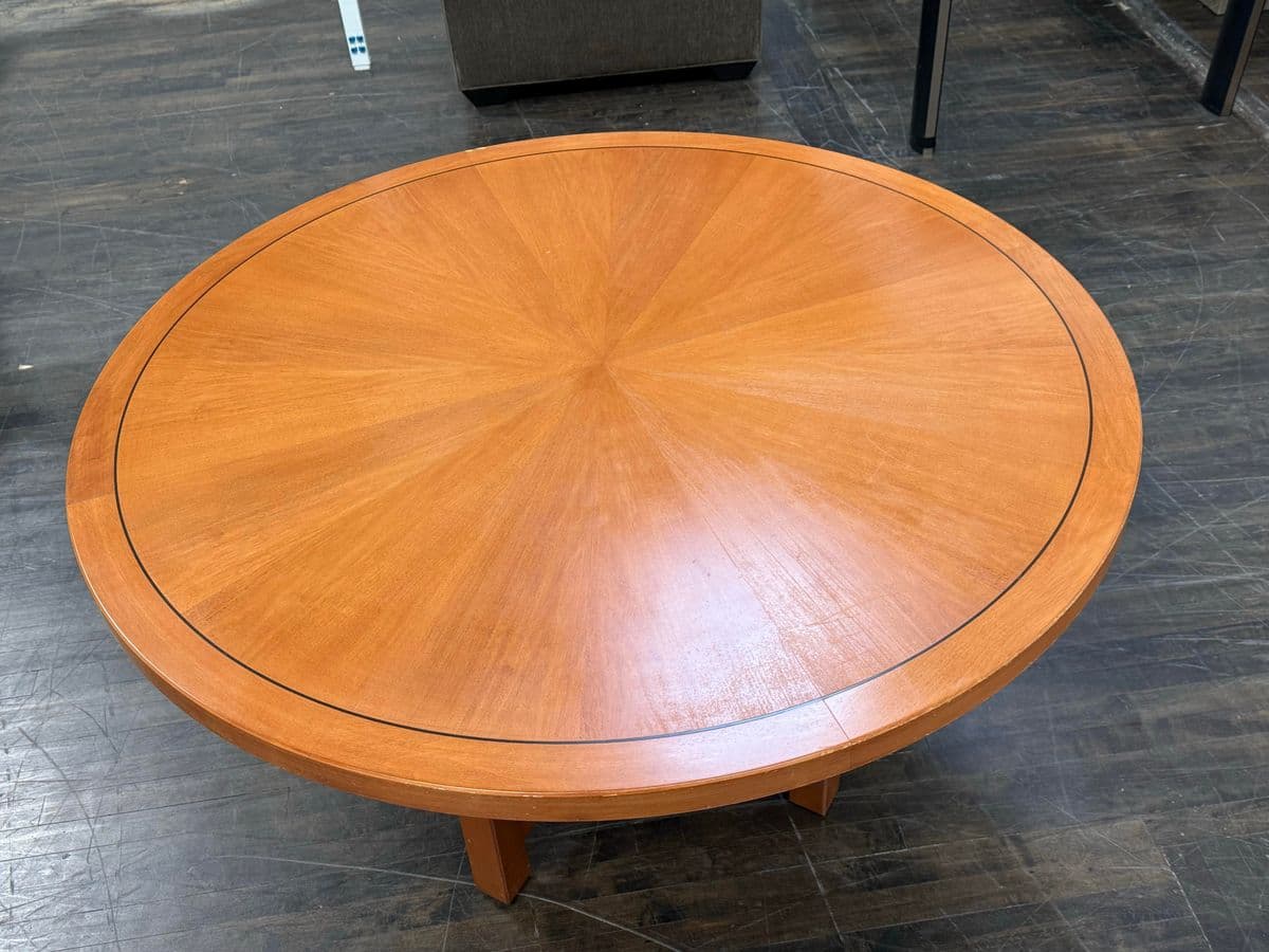 Natural Cherry Wood Finish With Marquetry Conference Table - Thumbnail 6