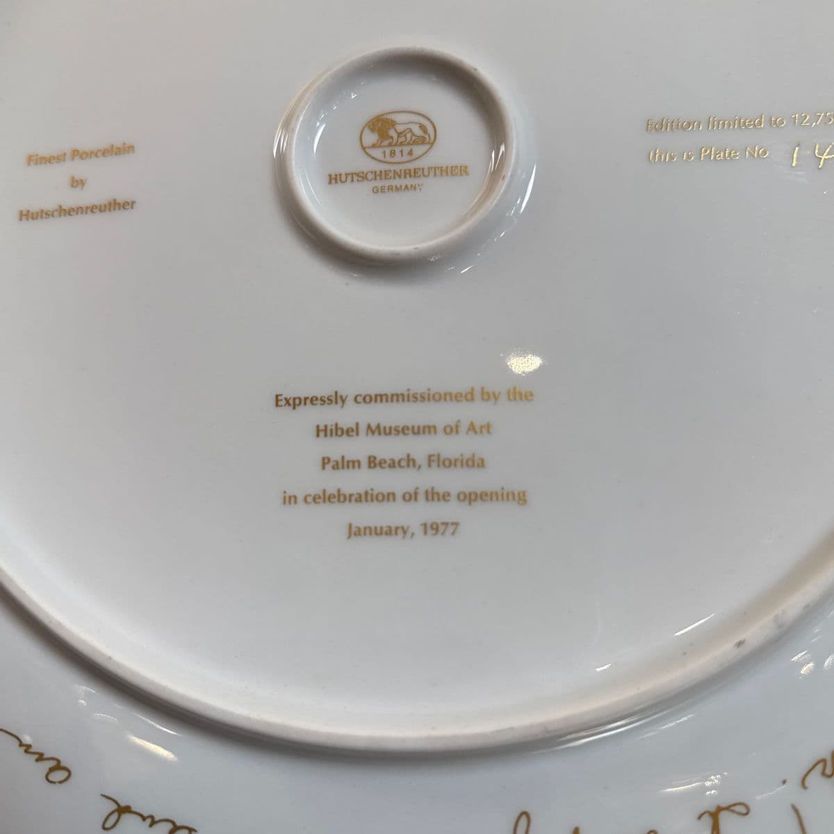 Circa 1977 Edna Hibel "Flower Girl of Provence" Limited Edition Collector's Plate - Thumbnail 10