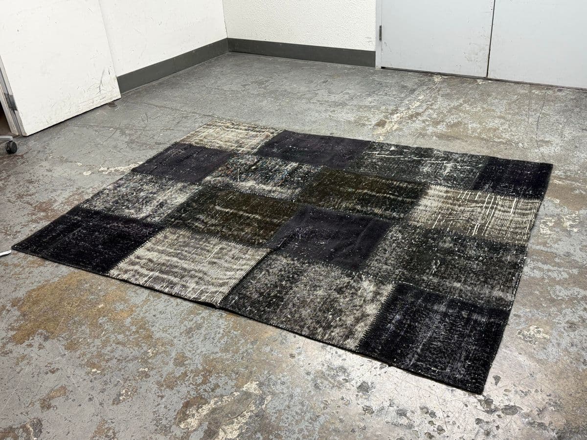 6ft X 7ft 9in Turkish Patch Work Hand Woven Area Rug - Thumbnail 5