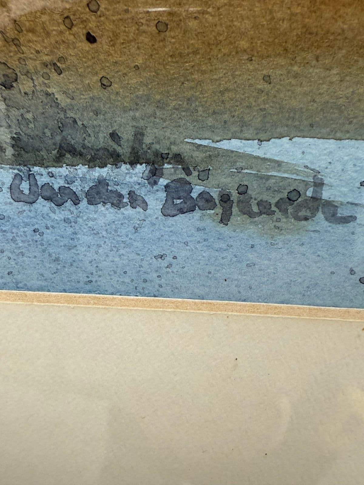 Vintage Framed Water Color "The Devastating Cost of Pollution" Signed by Artist - Thumbnail 5