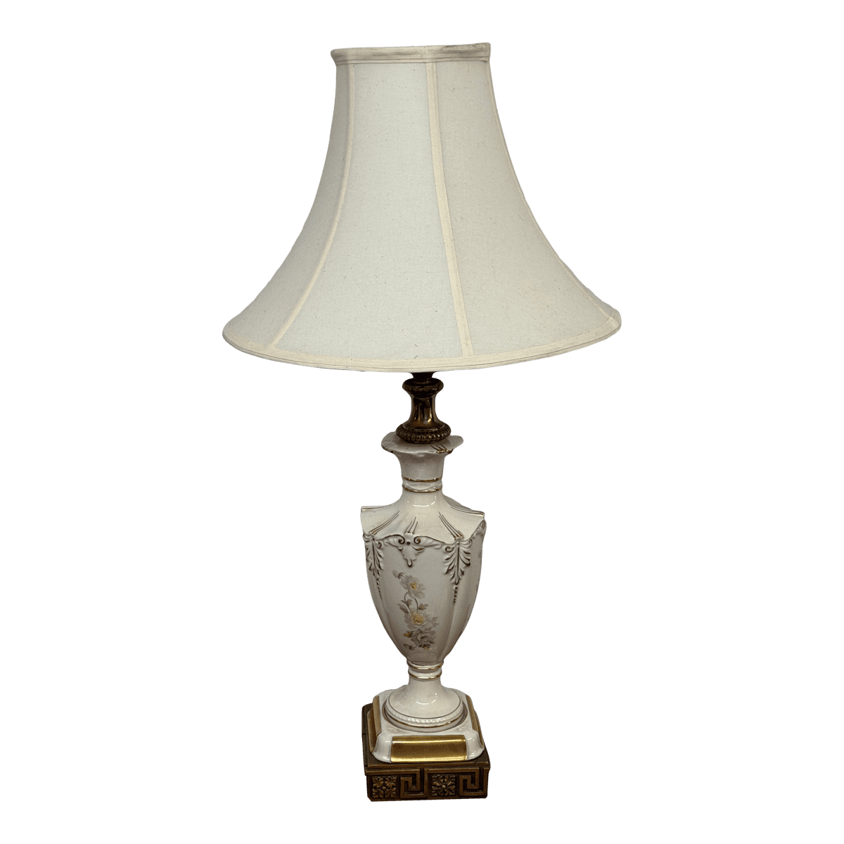 Vintage Chelsea House Jardiniere Porcelain Table Lamp - Thumbnail 2