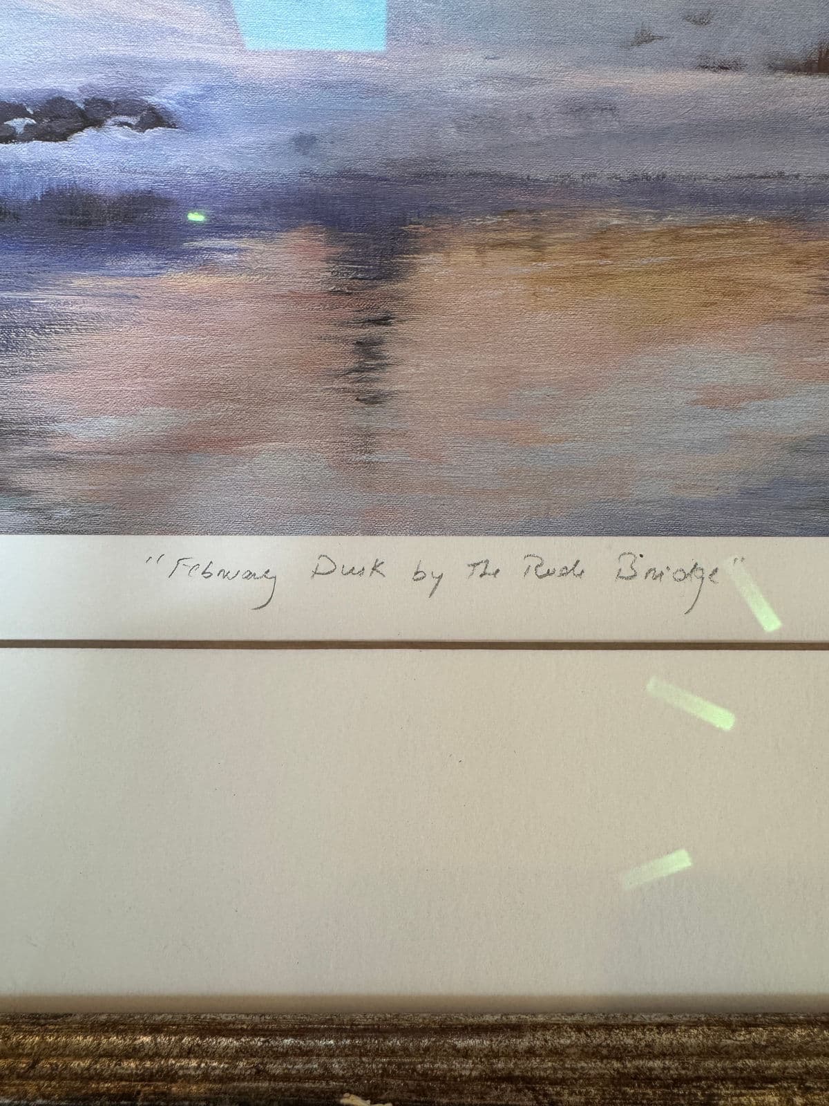 Jean Lightman Custom Framed "February Dusk by Rude Bridge" First Edition Signed Print 1 of 100 - Thumbnail 7