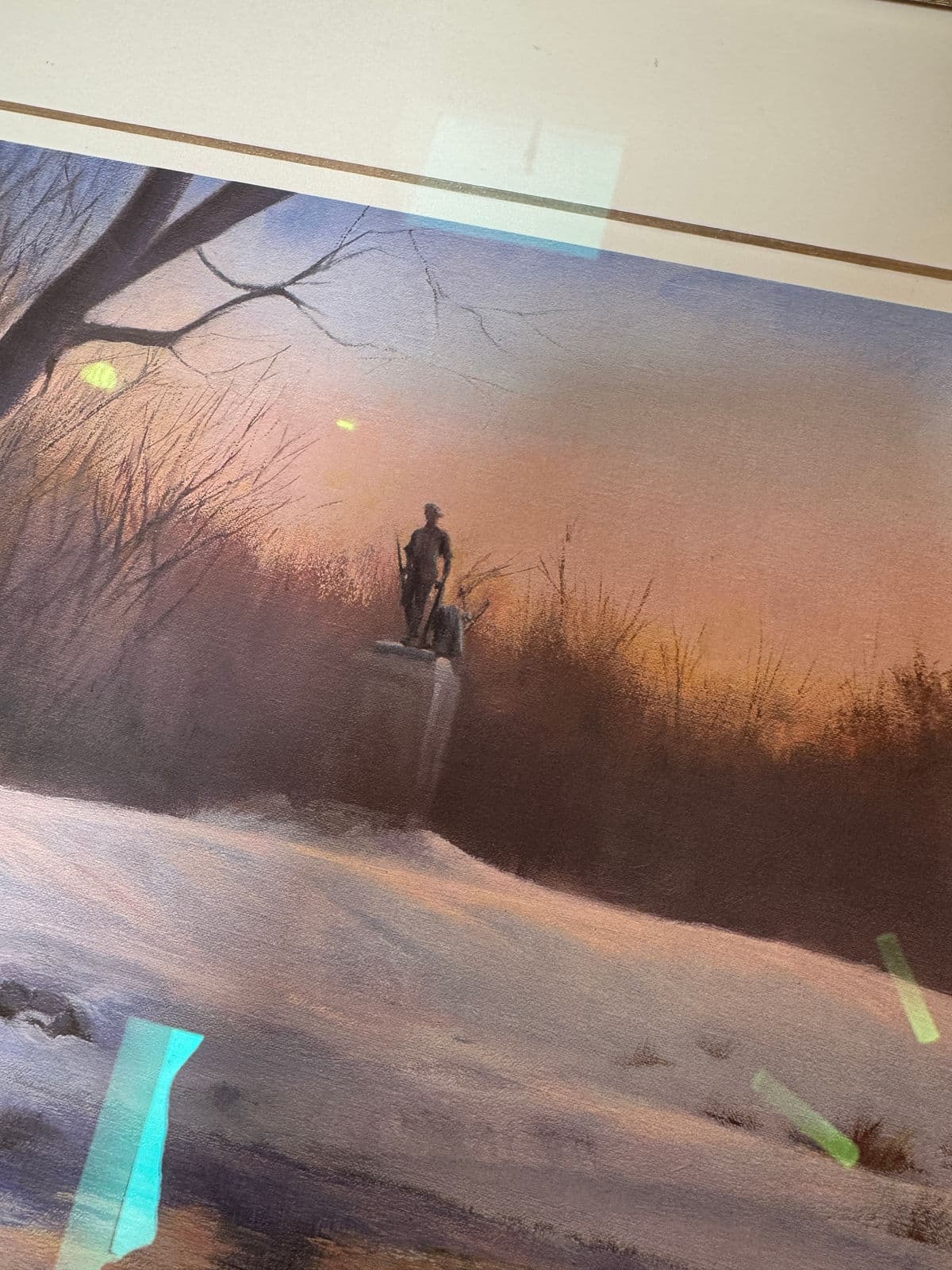 Jean Lightman Custom Framed "February Dusk by Rude Bridge" First Edition Signed Print 1 of 100 - Thumbnail 9