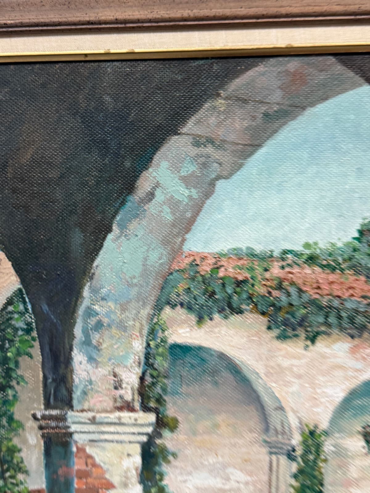 V. Eaton "Mission at San Juan Capistrano" Original Painting, Framed - Thumbnail 11