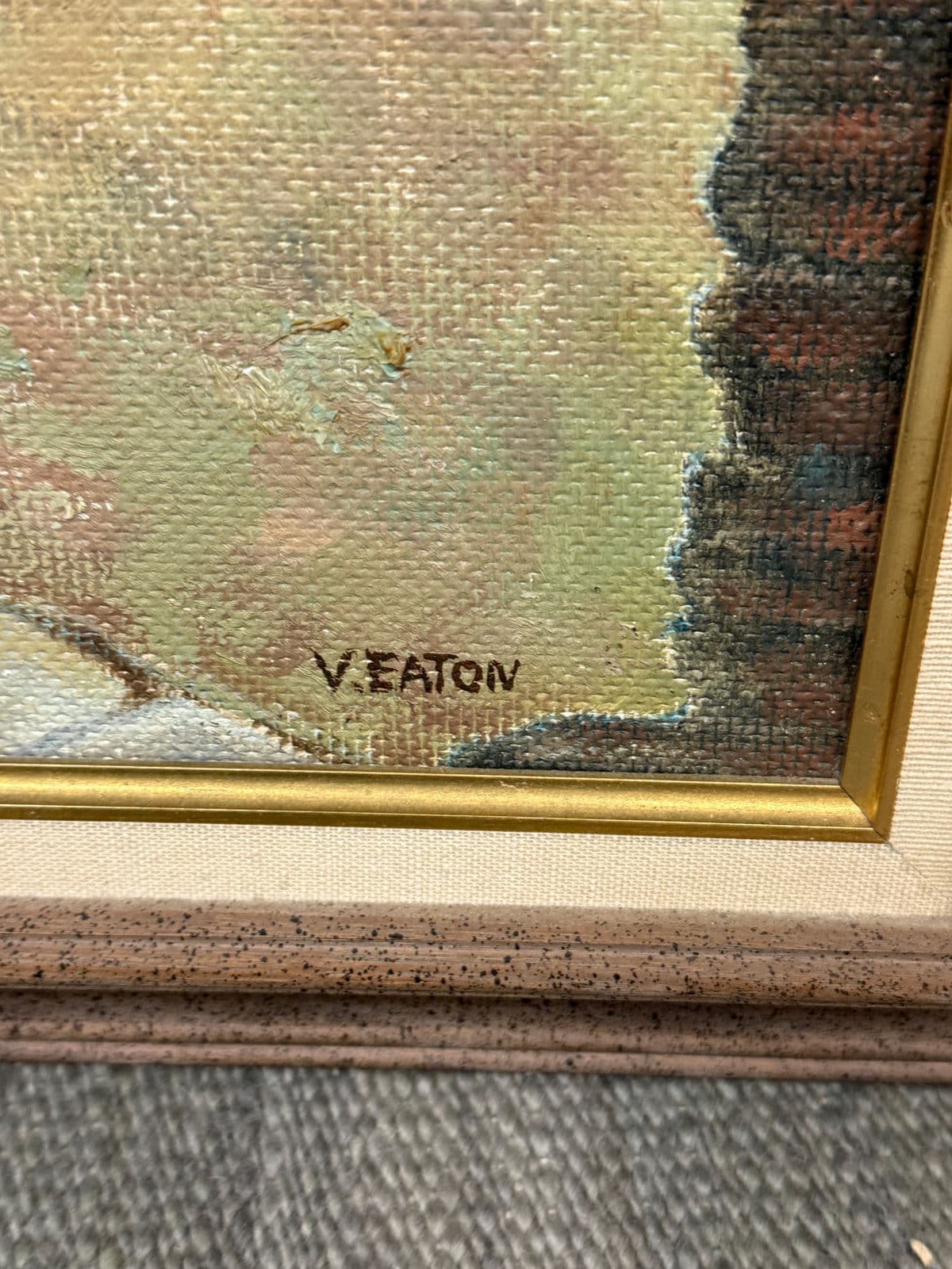 V. Eaton "Mission at San Juan Capistrano" Original Painting, Framed - Thumbnail 8