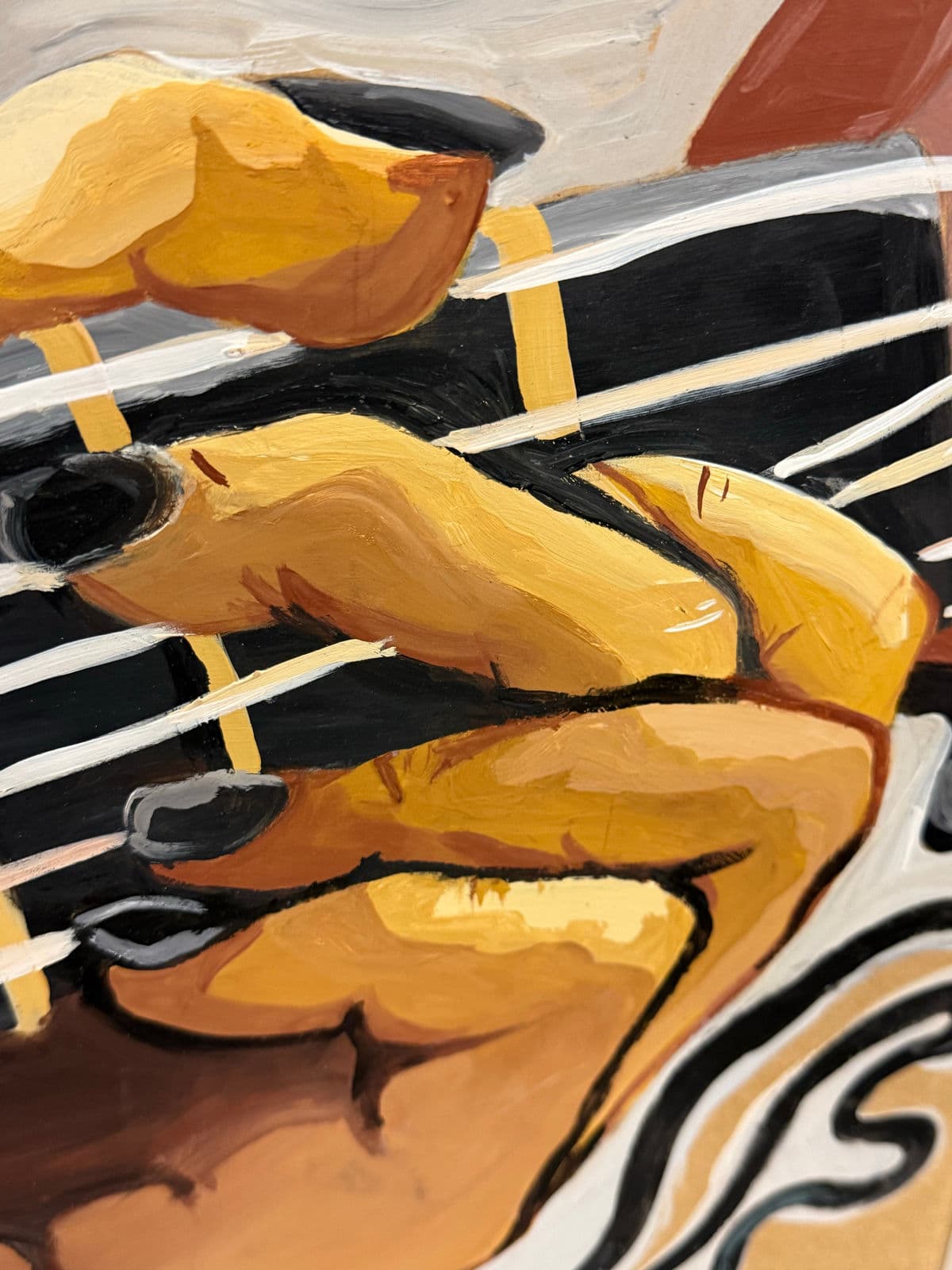 Original Acrylic Painting Hand Playing Guitar - Thumbnail 12