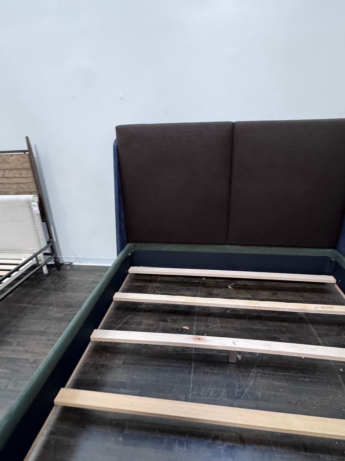 Eastern King Sapphire + Emerald Velvet Bed Frame, Custom - Thumbnail 10