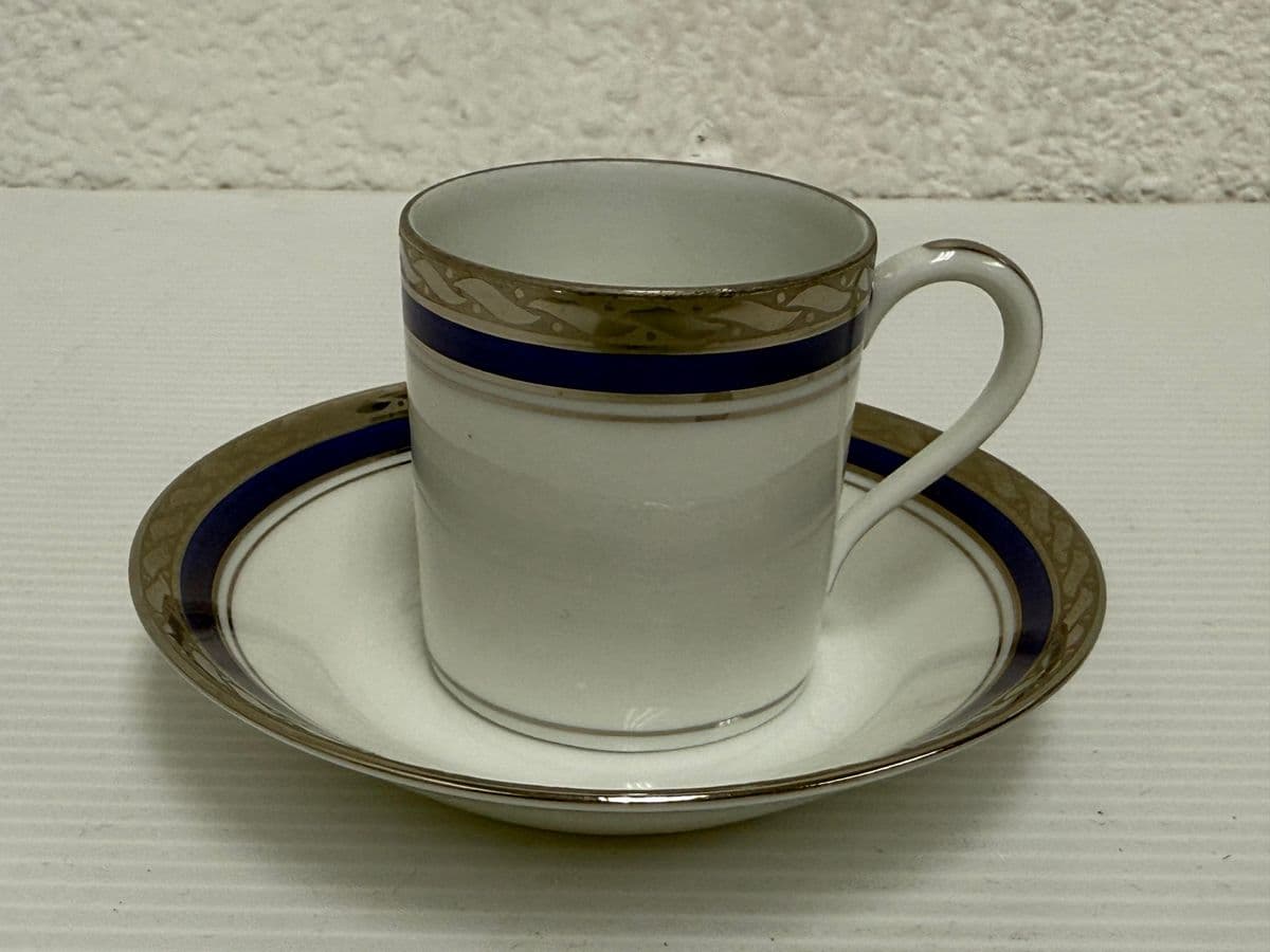 Rocal Limoges Porcelain Cups + Saucers, Set of Four - Thumbnail 9