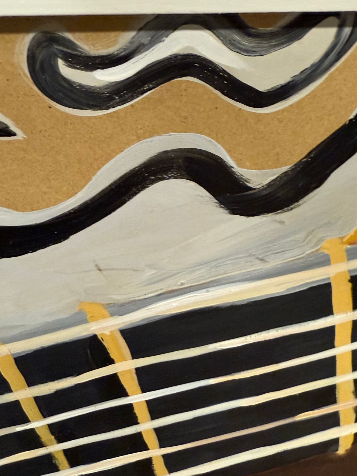 Original Acrylic Painting Hand Playing Guitar - Thumbnail 5