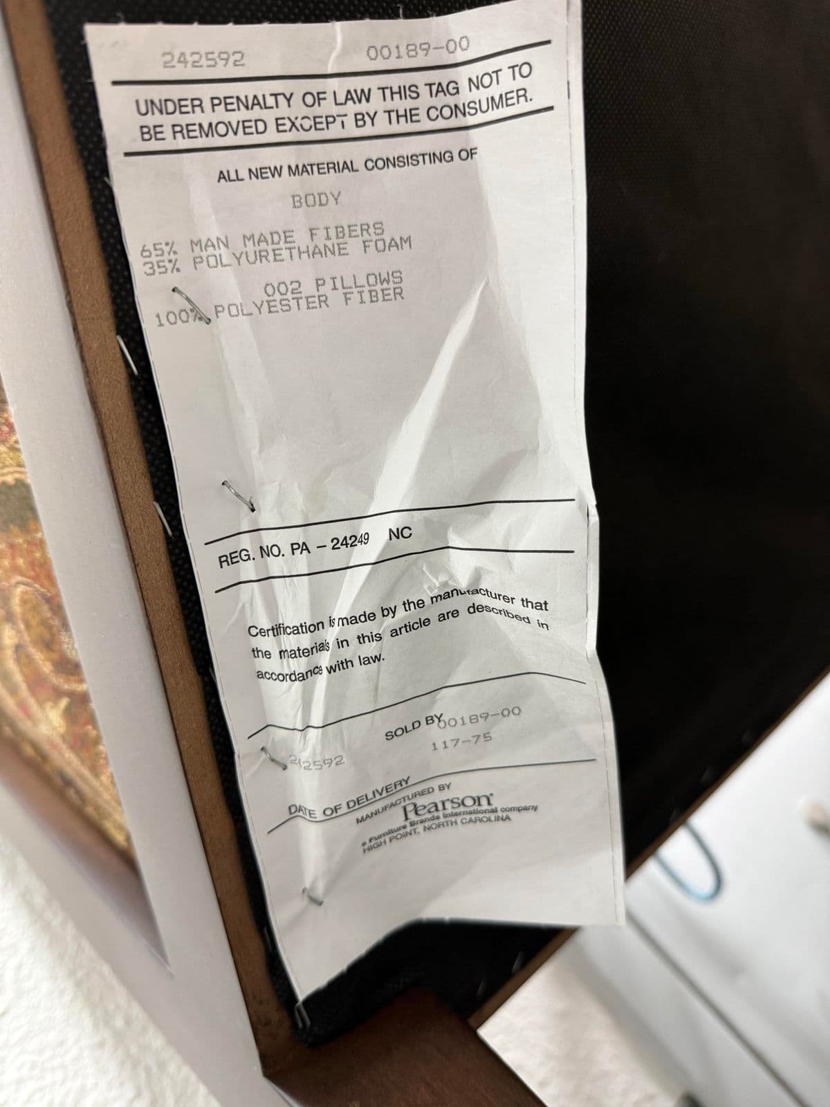 Pearson Furniture Paisley Printed Bench + Lumbar Pillows - Thumbnail 12