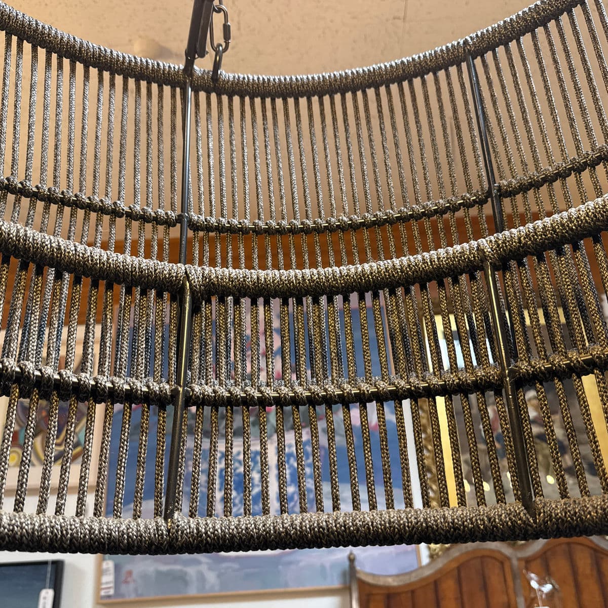 Palecek Tanner Matte Black Outdoor Drum Pendant - Thumbnail 13