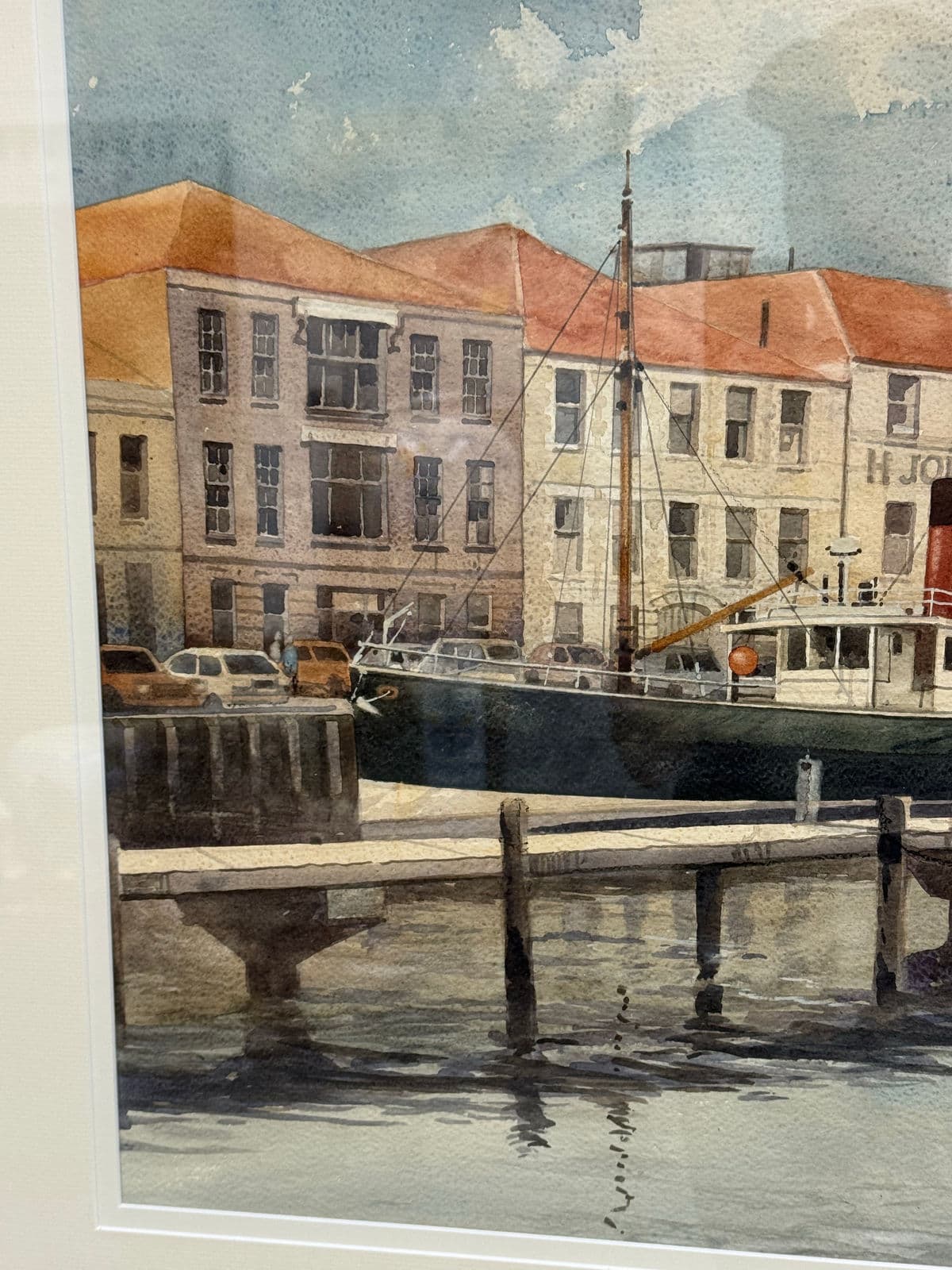 Richard Bacon H. Jones & Co. Melbourne Dock Orignal Watercolor - Thumbnail 8