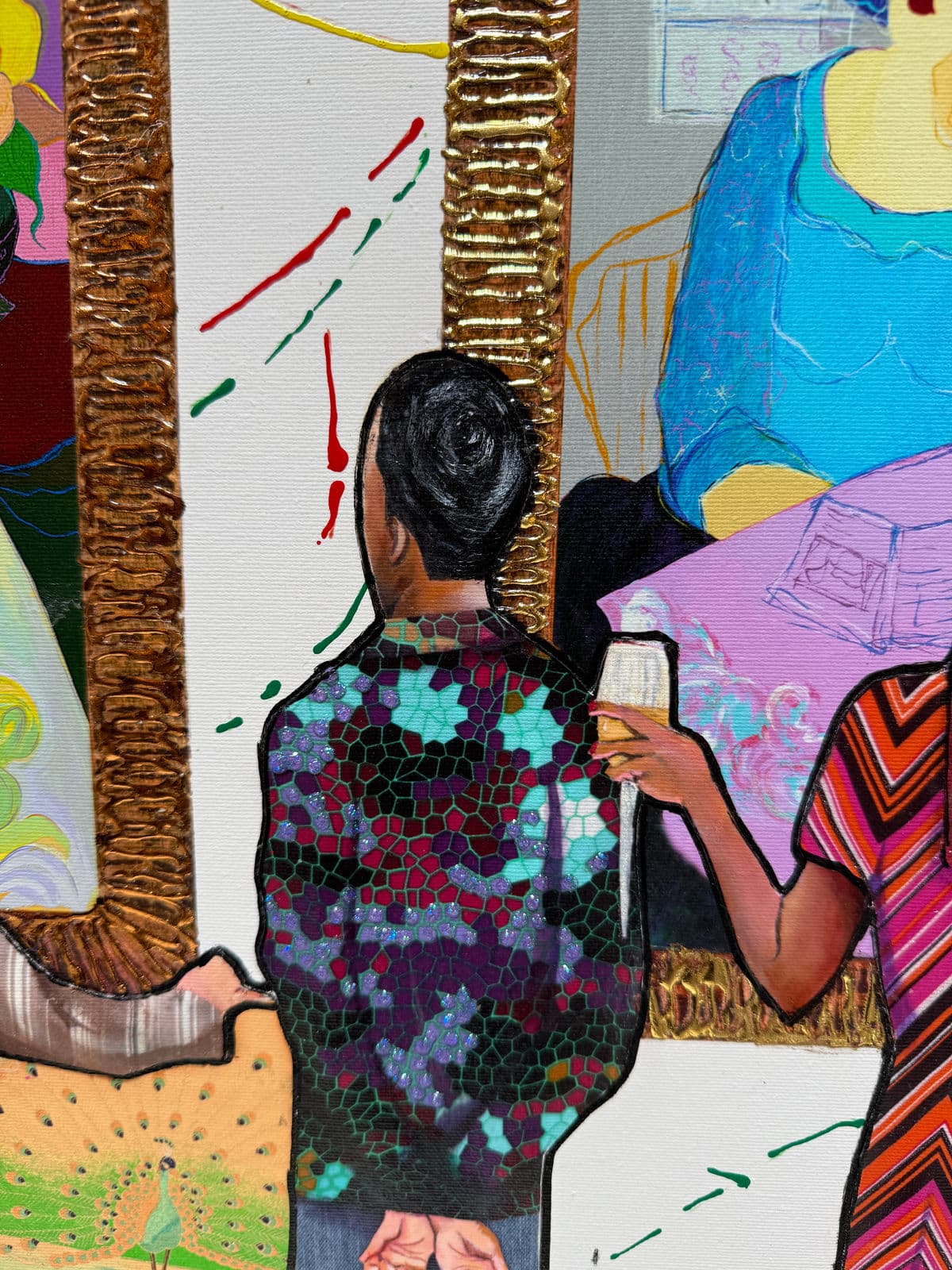 Circa 2015 Marcus Glenn "Stepping Out at the Gallery With Tarkay" Giclee - Thumbnail 6