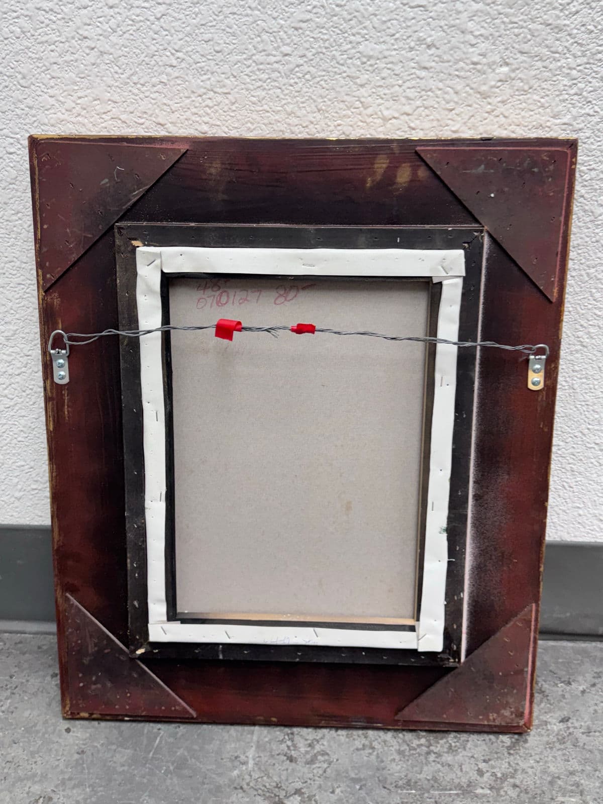 Vintage Giltwood Sunny Day on Open Road Canvas Oil on Painting, Signed - Thumbnail 9