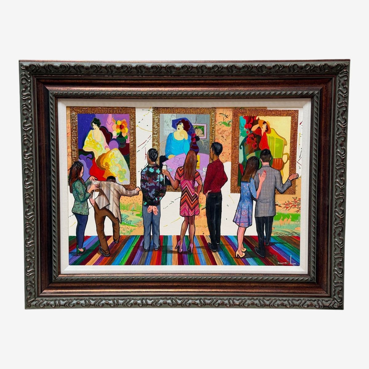 Circa 2015 Marcus Glenn "Stepping Out at the Gallery With Tarkay" Giclee - Image 1