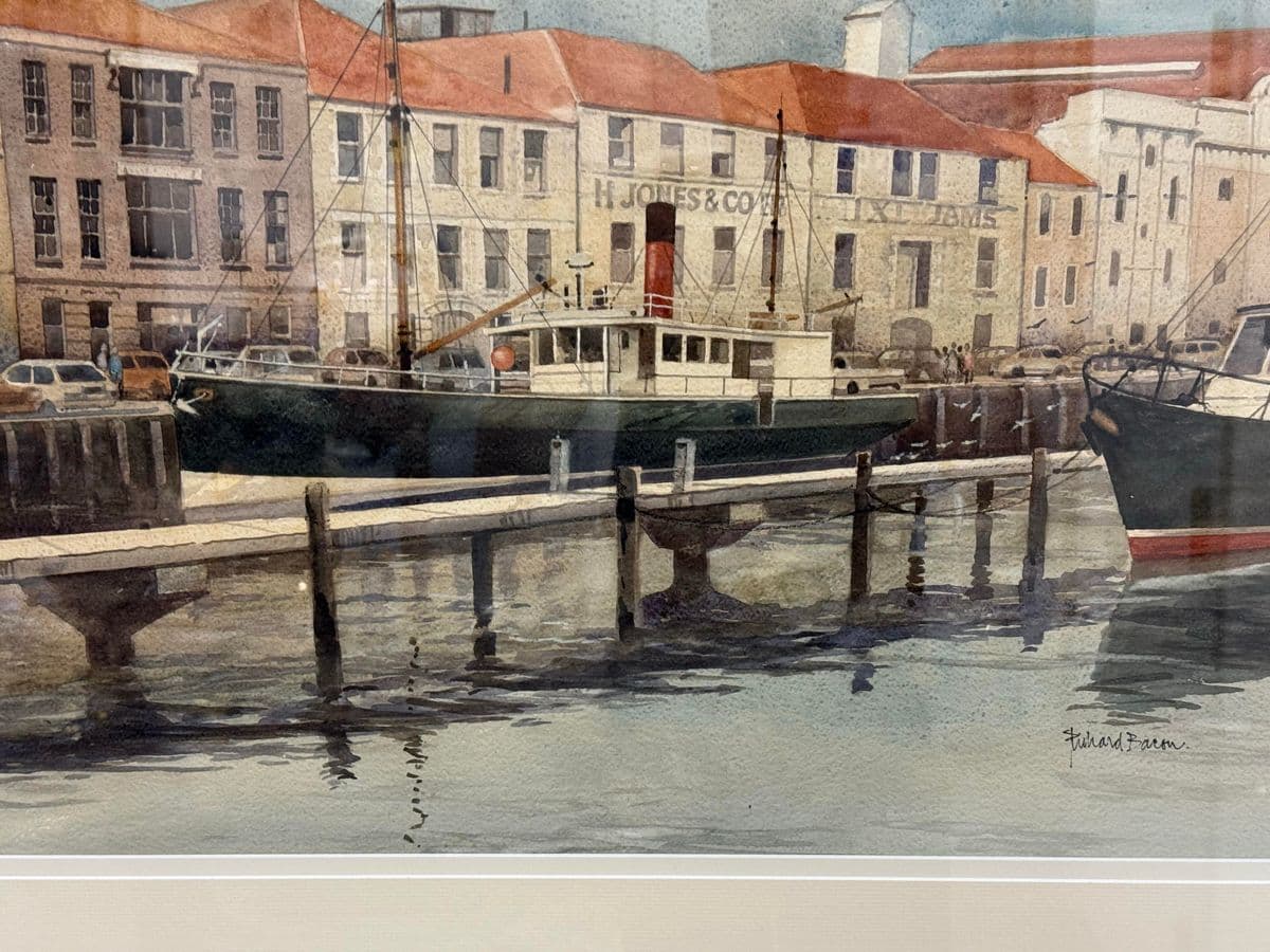 Richard Bacon H. Jones & Co. Melbourne Dock Orignal Watercolor - Thumbnail 13