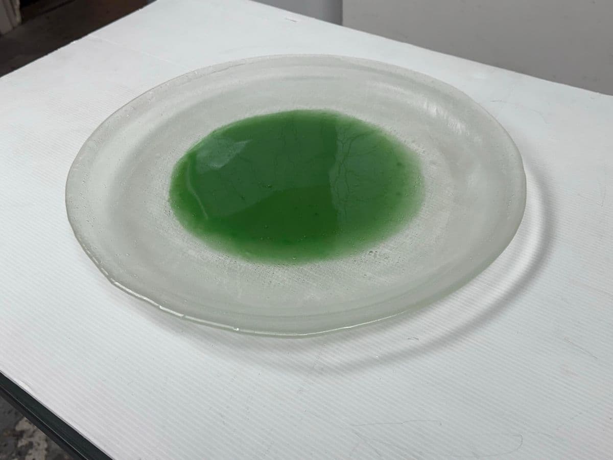 Mid 20th Century Style Ice Effect Glass Plate - Thumbnail 3