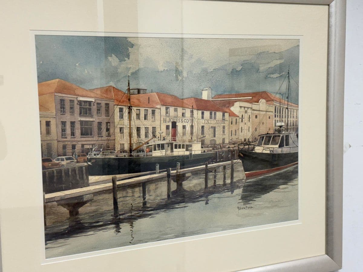 Richard Bacon H. Jones & Co. Melbourne Dock Orignal Watercolor - Thumbnail 5