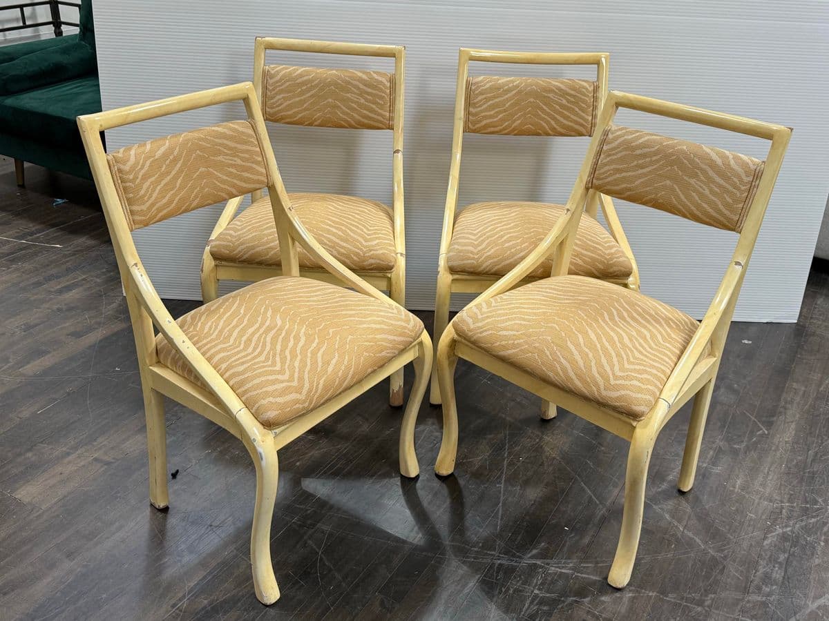 Mid 20th Century Palm Beach Style Table + Four Chairs, Set - Thumbnail 5