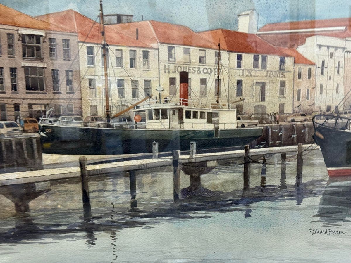Richard Bacon H. Jones & Co. Melbourne Dock Orignal Watercolor - Thumbnail 12
